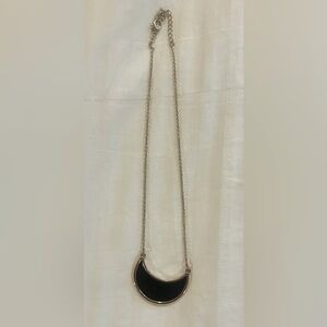 Reversible Black & Gold Moon Crescent Costume Jewelry‎ Necklace